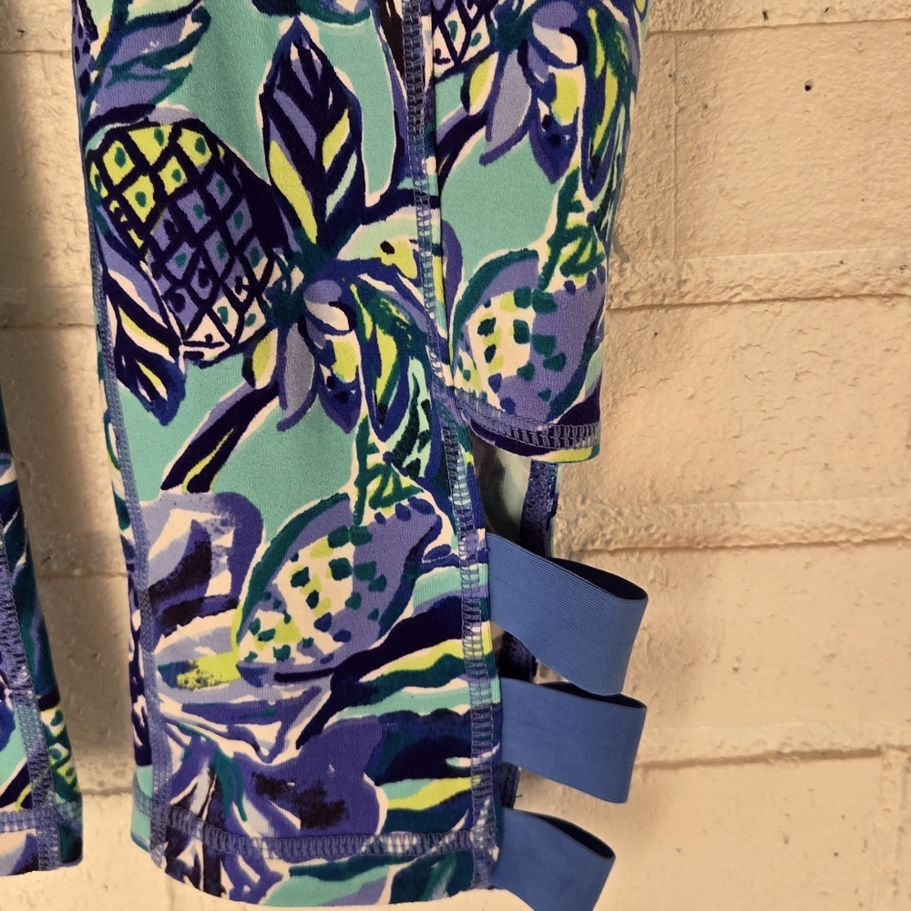 Lilly Pulitzer• Weekender Cropped Leggings Bennet Blue Sneak a Beak. Sz S - Picture 8 of 9
